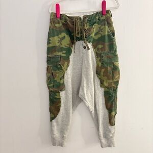 Greg Lauren Camo Fleece Lounge Pant Joggers